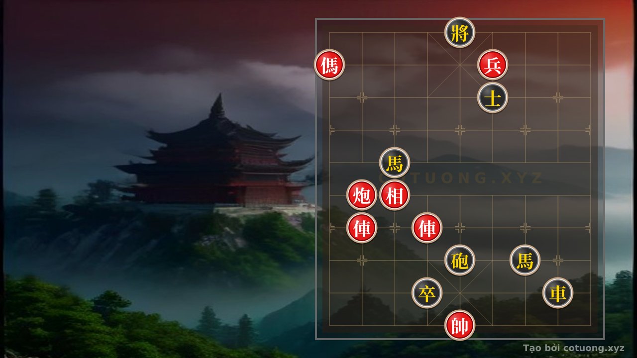 Thế cờ: Xiangqi Brain Teaser: Rook Pawn Cannon in Action - Red's Counterattack Strategy in a Clash of Titans — Cờ Tướng Online