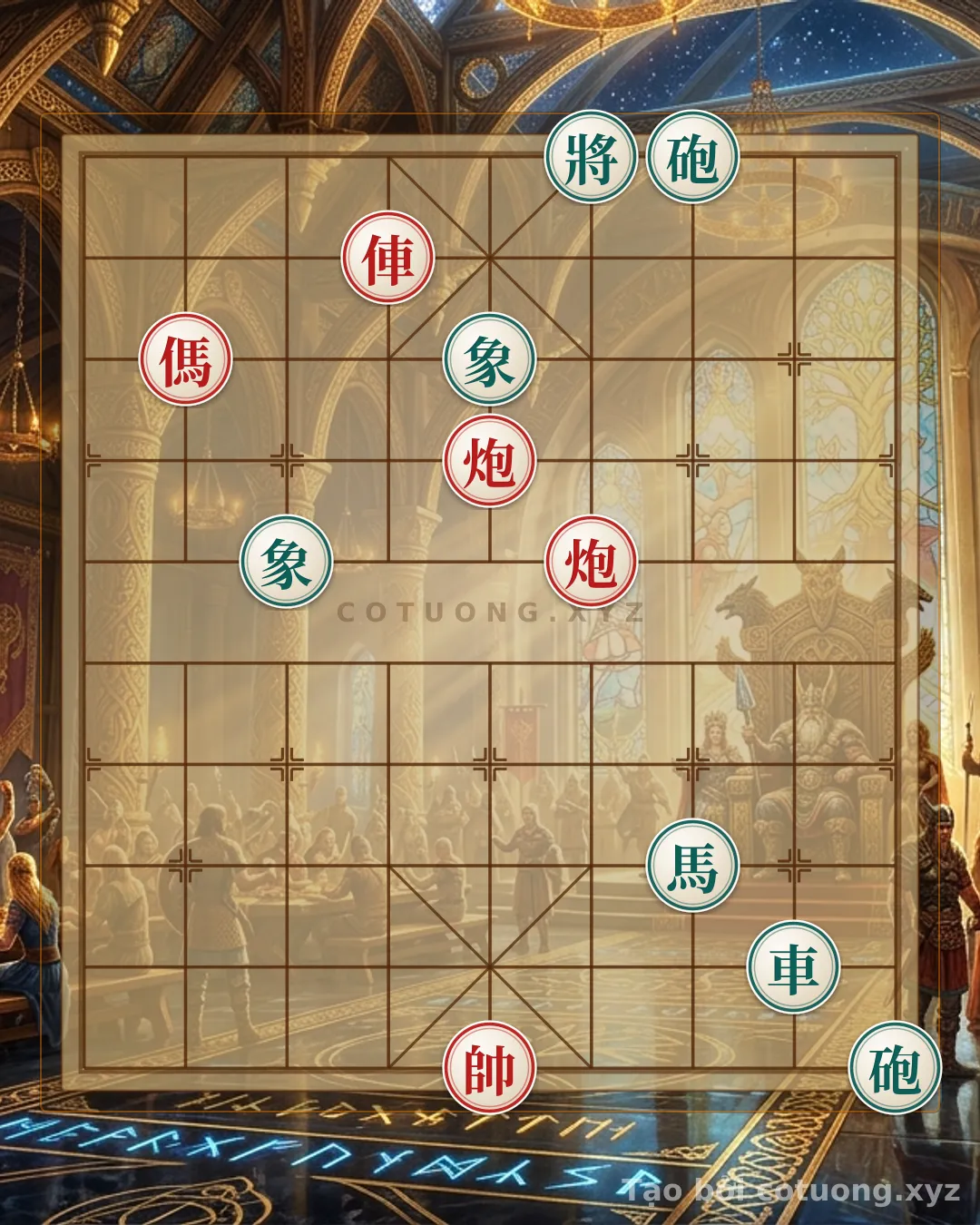 Challenge: Red General: Combat Strategy with Crossed Horses - Can you solve it?