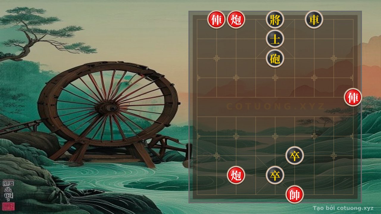 Thế cờ: Xiangqi Master's Secret: When Two Rooks and Two Cannons Defeat the Rook, Cannon, and Two Pawns - The Battle of Red vs. Black on the Chessboard — Cờ Tướng Online