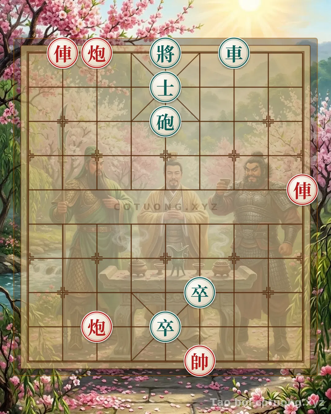 Challenge: Xiangqi Master's Secret: When Two Rooks and Two Cannons Defeat the Rook, Cannon, and Two Pawns - The Battle of Red vs. Black on the Chessboard - Can you solve it?