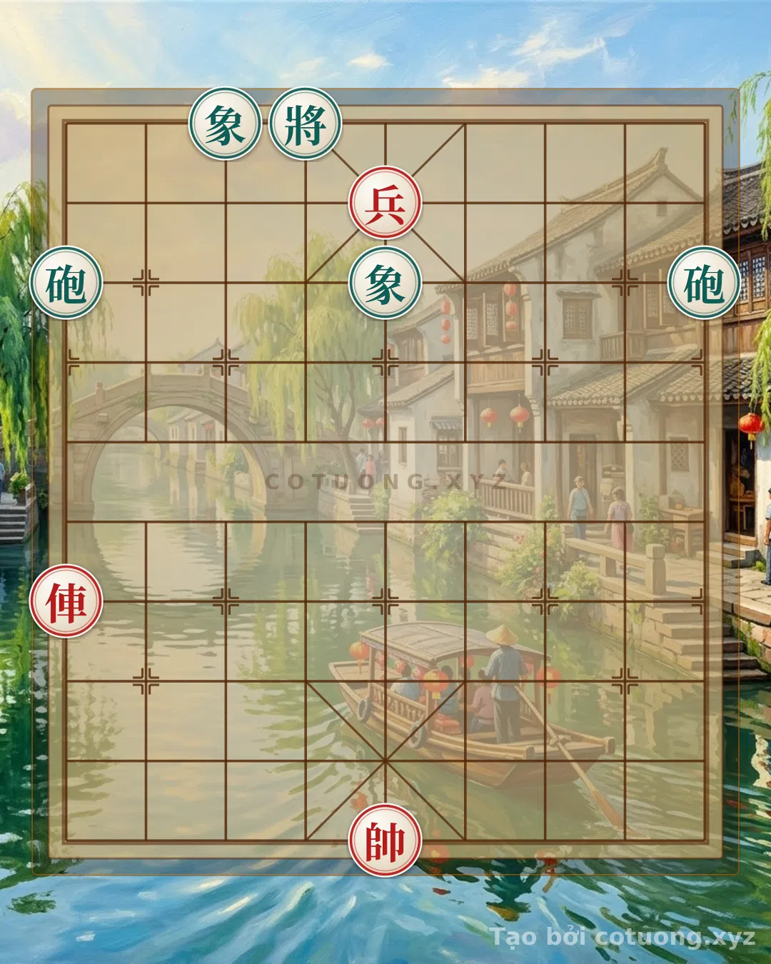 Thế cờ: Xiangqi: Strategy for Red Chariot on 9th Rank with Double Cannons and Black Elephants, Level 1/10 — Cờ Tướng Online