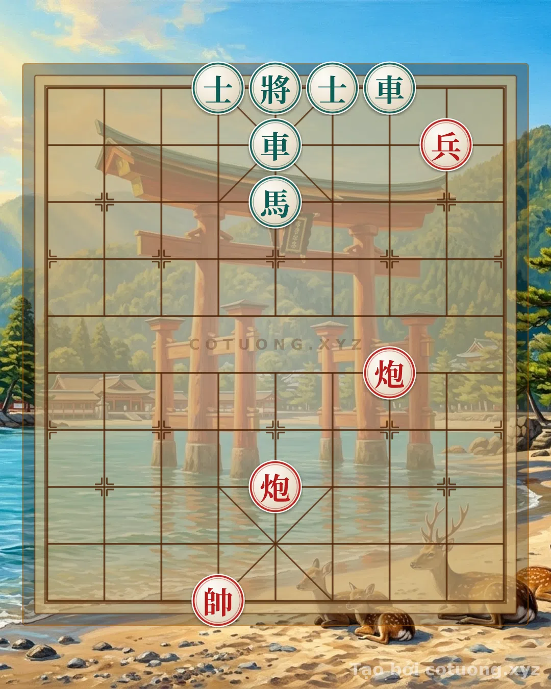 Thế cờ: Xiangqi (Chinese Chess) 5/10: Black's Defensive Play Against Red's Double Horse Attack — Cờ Tướng Online