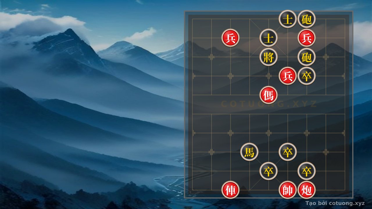 Thế cờ: Xiangqi: When the Red Chariot and Cannon Clash with the Black Cannons - A Life-or-Death Battle on File 7 — Cờ Tướng Online