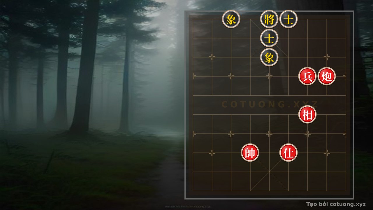 Thế cờ: Red General: The 'Empty Cannon' Strategy Defeats the Black Advisor in 5 Moves — Cờ Tướng Online
