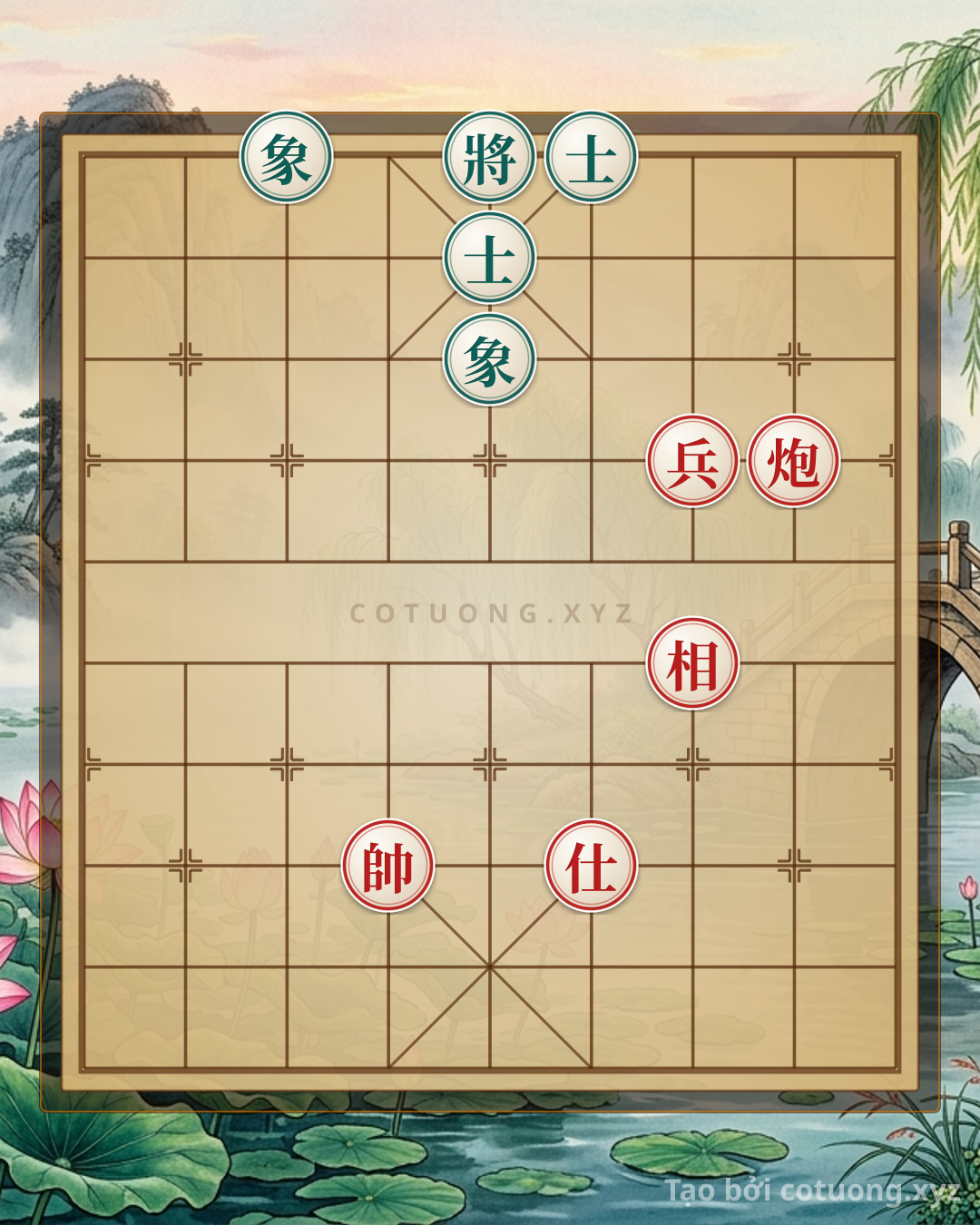 Challenge: Red General: The 'Empty Cannon' Strategy Defeats the Black Advisor in 5 Moves - Can you solve it?