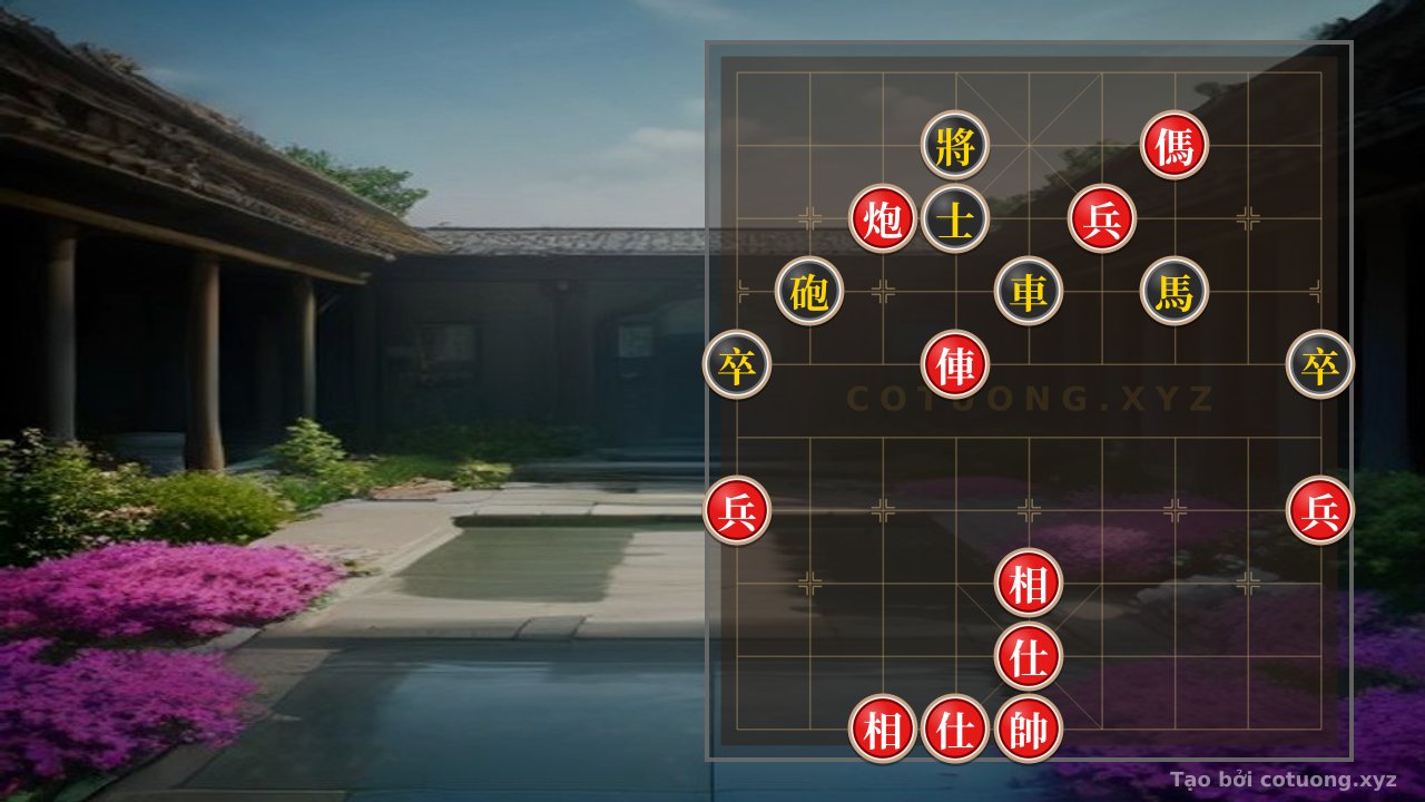 Thế cờ: Red General's Position: Cannon and Chariot Threat - Master Strategy — Cờ Tướng Online