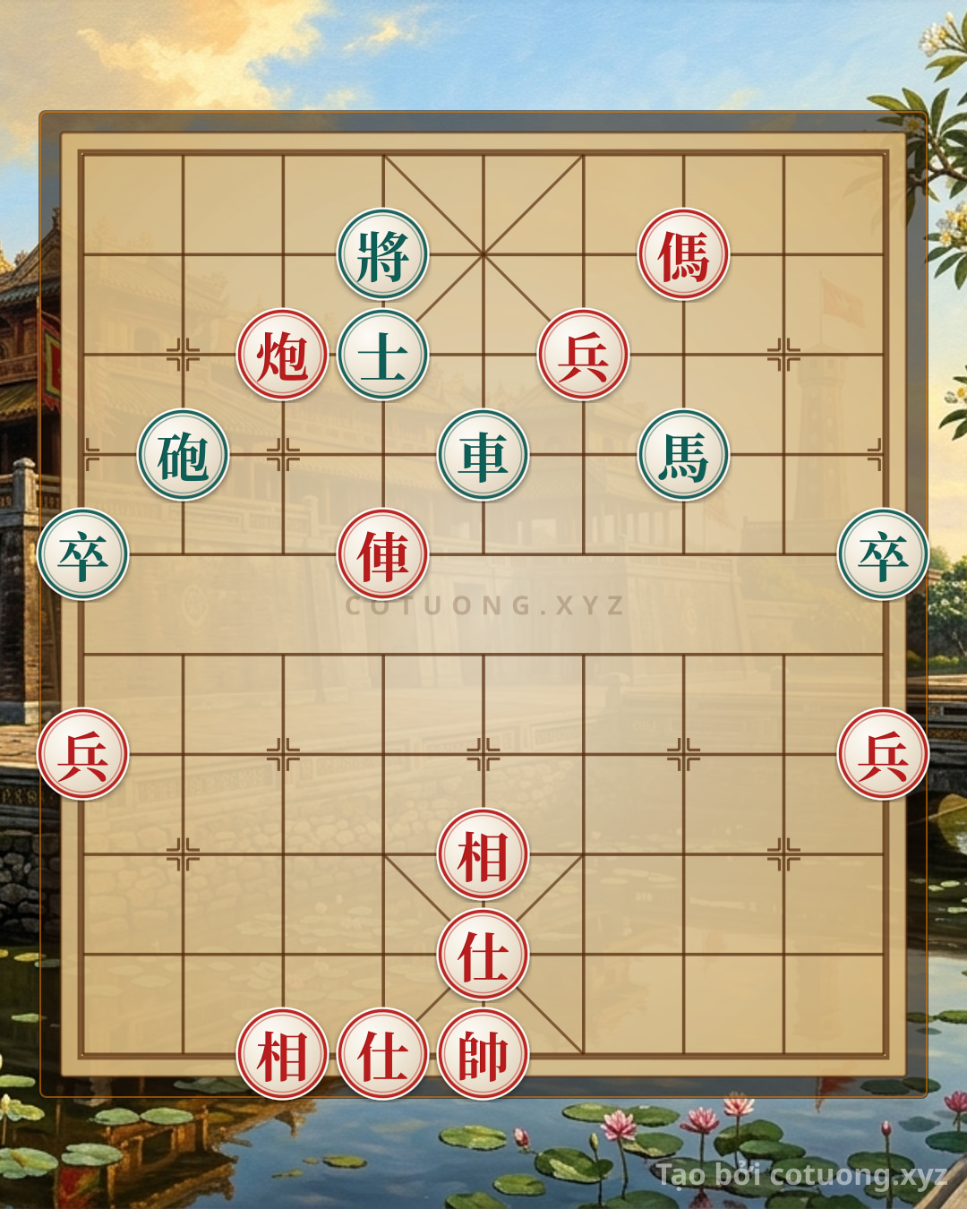 Challenge: Red General's Position: Cannon and Chariot Threat - Master Strategy - Can you solve it?