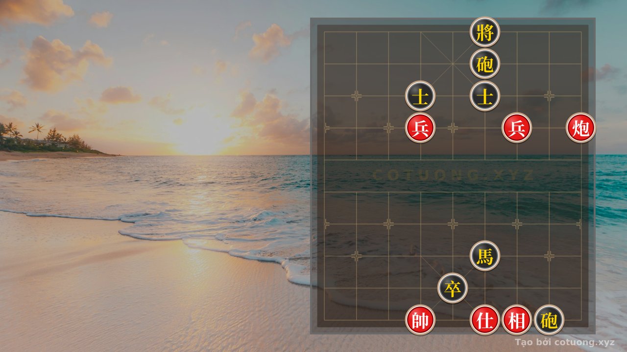 Thế cờ: Classic Endgame: Red's Double Cannon with Advisors and Elephants vs. Black's Double Horses and Pawn - Counterattack Tactics in the Endgame #0549 — Cờ Tướng Online