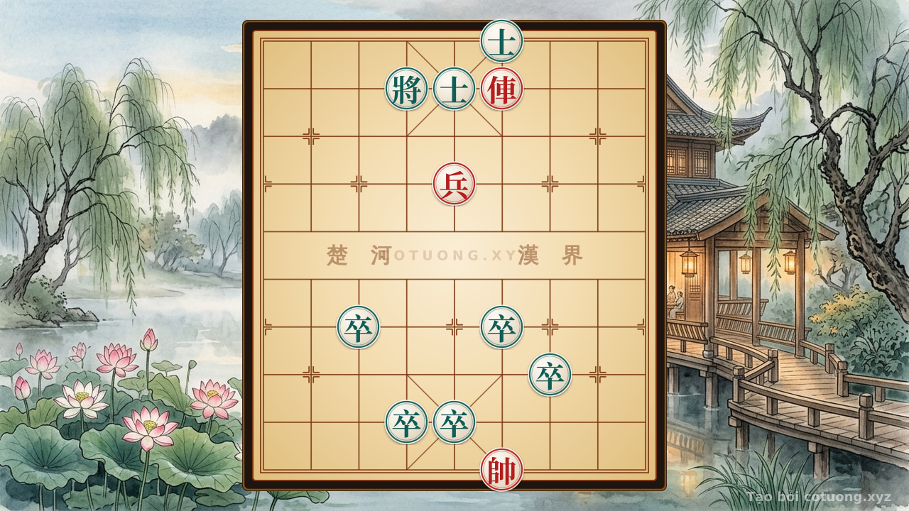 Thế cờ: Red Chariot's Escape: The Battle of Chinese Chess When the Black Advisor Surrounds the Red General — Cờ Tướng Online