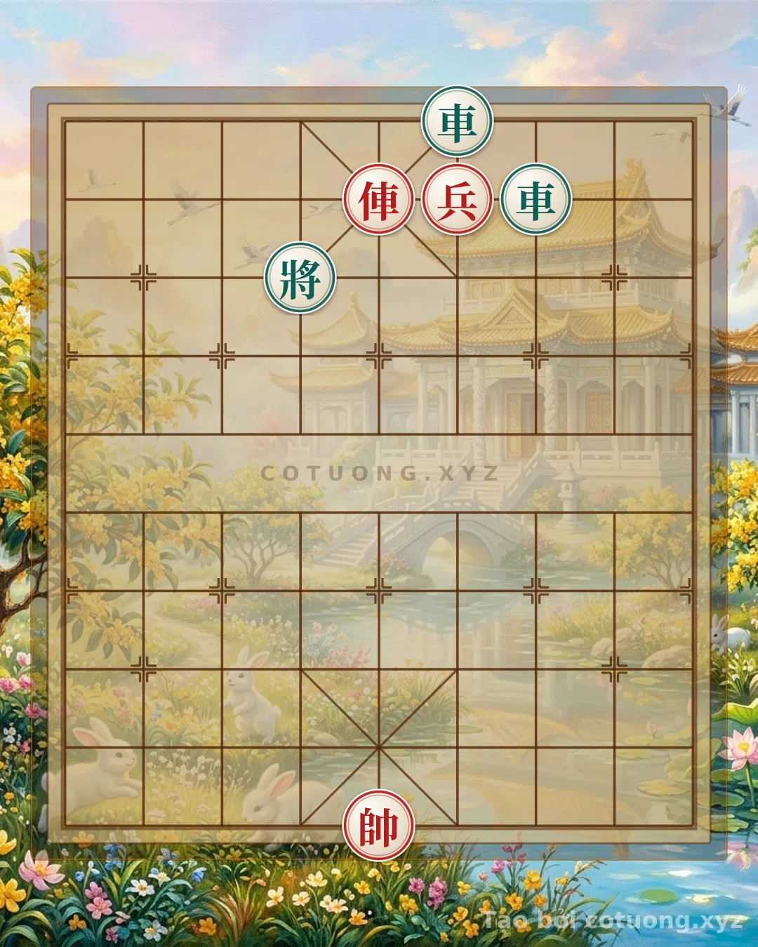 Thế cờ: Xiangqi: The Black Chariot at 6-10 - Red Chariot Strategy to Kill the Red Rook — Cờ Tướng Online