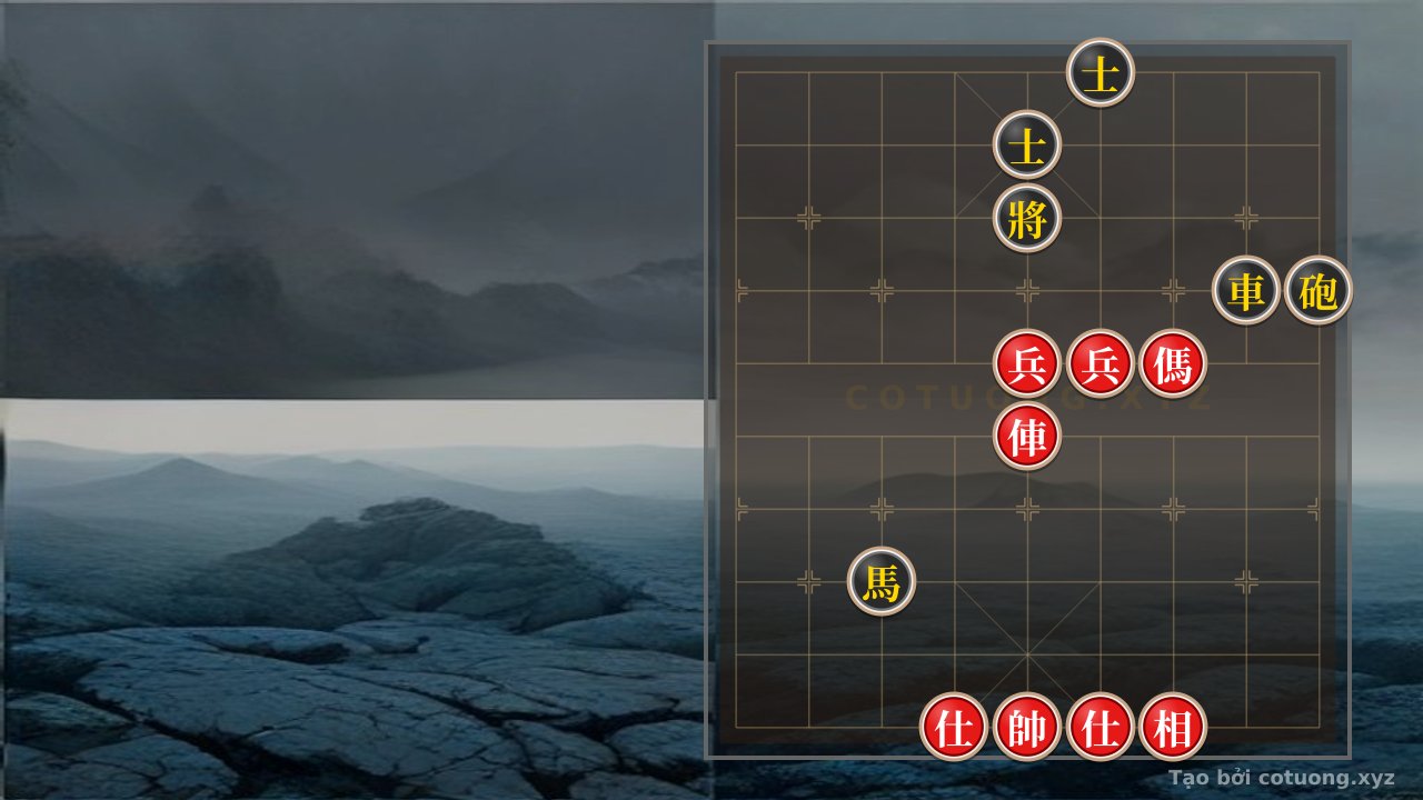Thế cờ: Xiangqi Master: Red Chariot vs. Black Horse in Double Horse Formation — Cờ Tướng Online