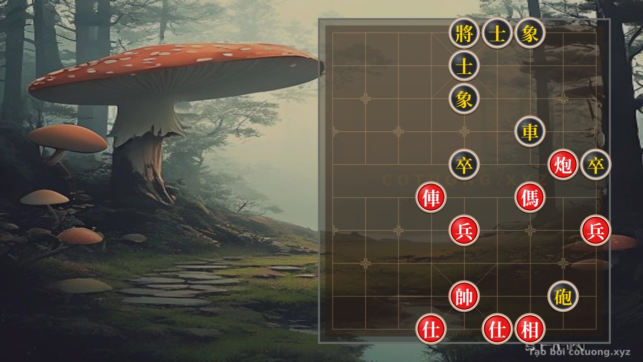 Thế cờ: Red General Chess: Strategy to Exploit the Empty Black Cannon on Row 6 and Black Chariot on Row 7 — Cờ Tướng Online