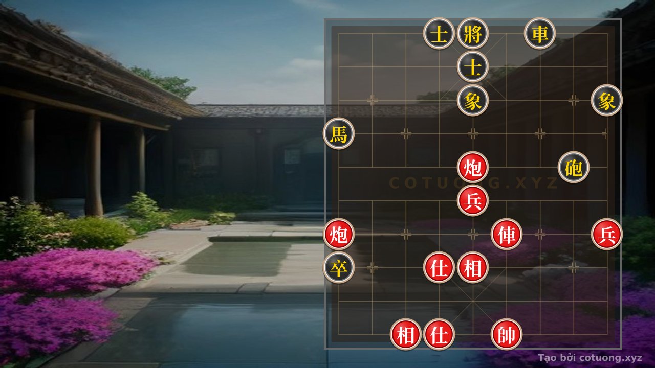 Thế cờ: Level 1/10 Xiangqi: Red Chariot's Piercing Strike, Black Cannon Blocked - Ultra-Fast Decisive Tactics! — Cờ Tướng Online