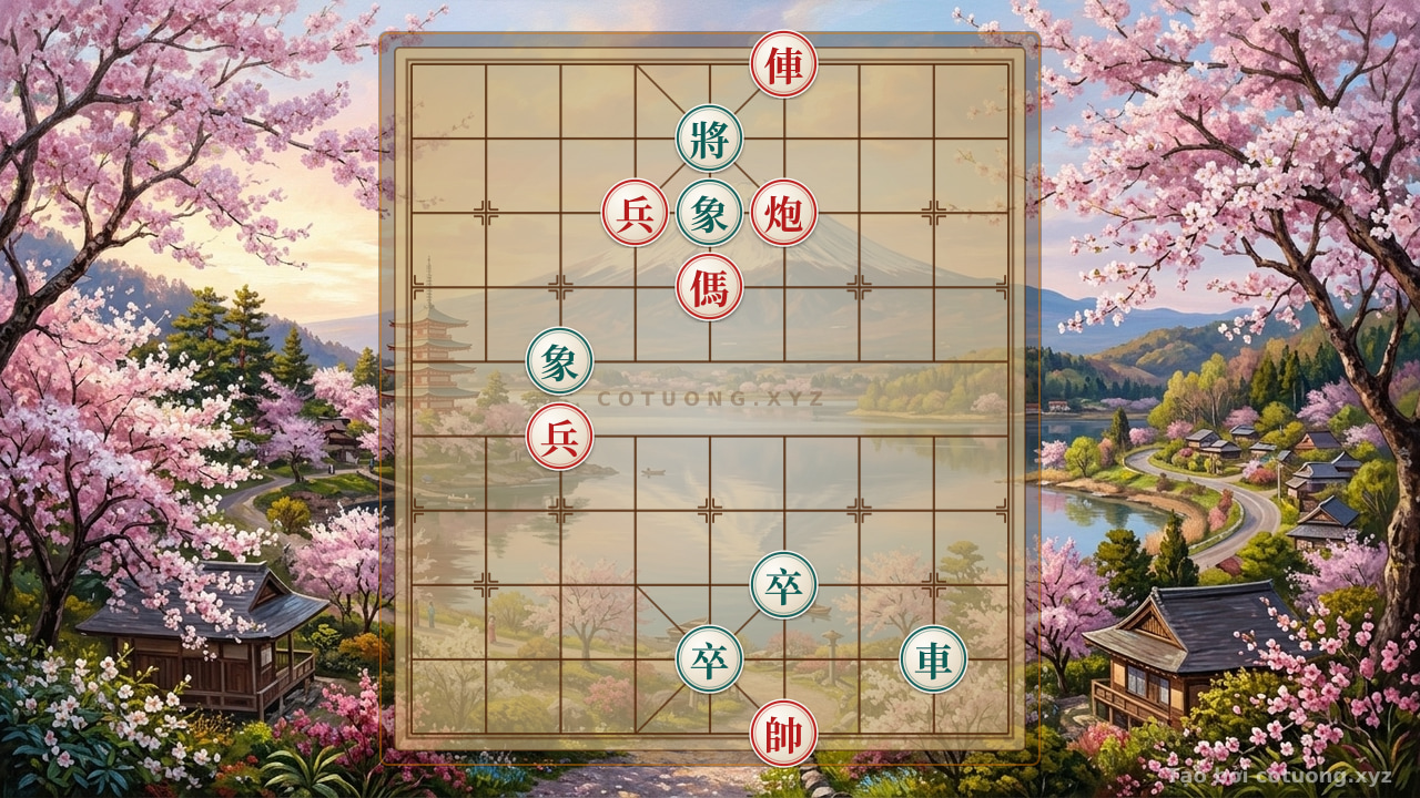 Thế cờ: Red Rook on File 4, Rank 10: The 'Brute Force' Strategy in Xiangqi — Cờ Tướng Online