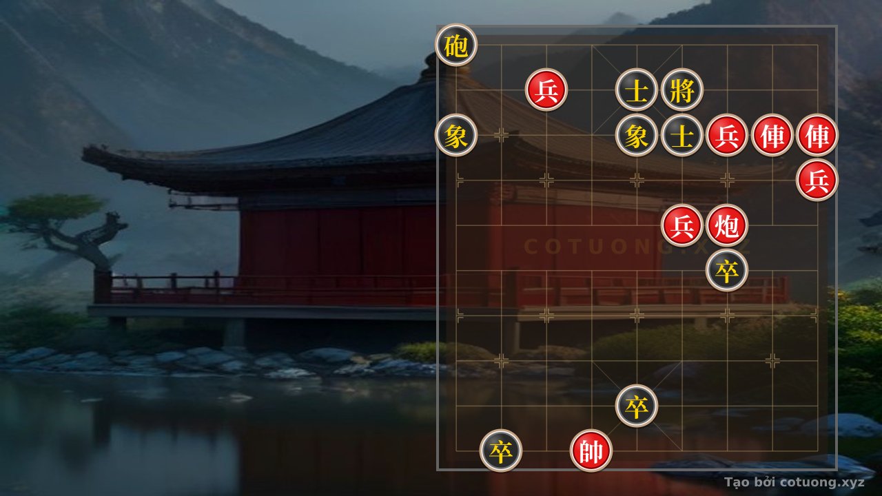 Thế cờ: Black Cannon at File 1, Rank 10: Bloody Battle on the Chessboard - Red's Solution — Cờ Tướng Online