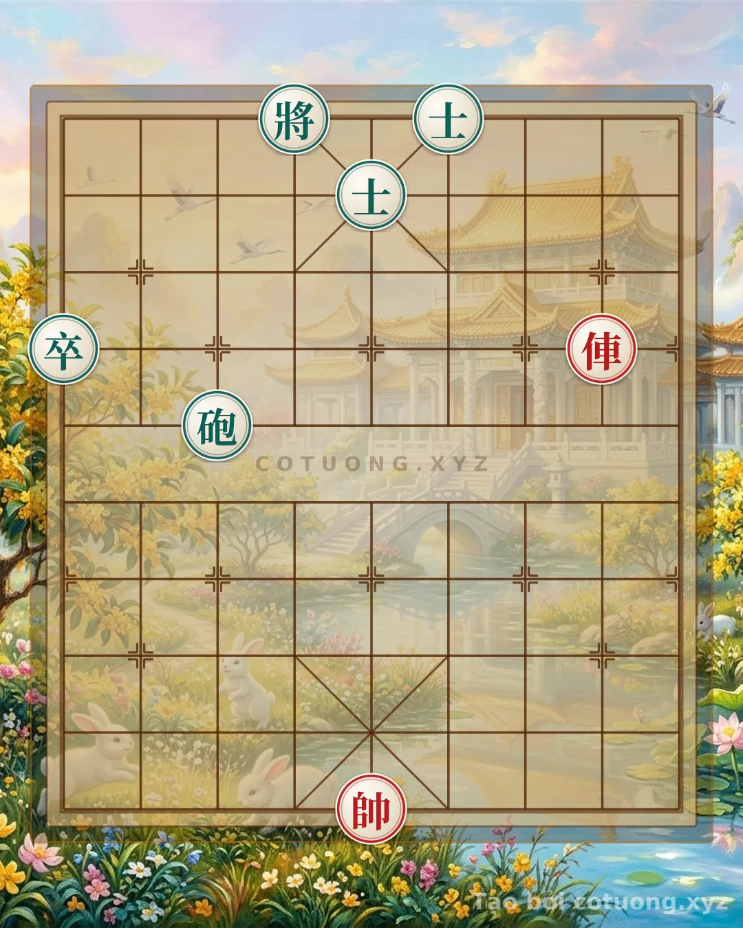 Thế cờ: Red's 'Empty Cannon' Trap - A Dangerous Formation in Chinese Chess — Cờ Tướng Online
