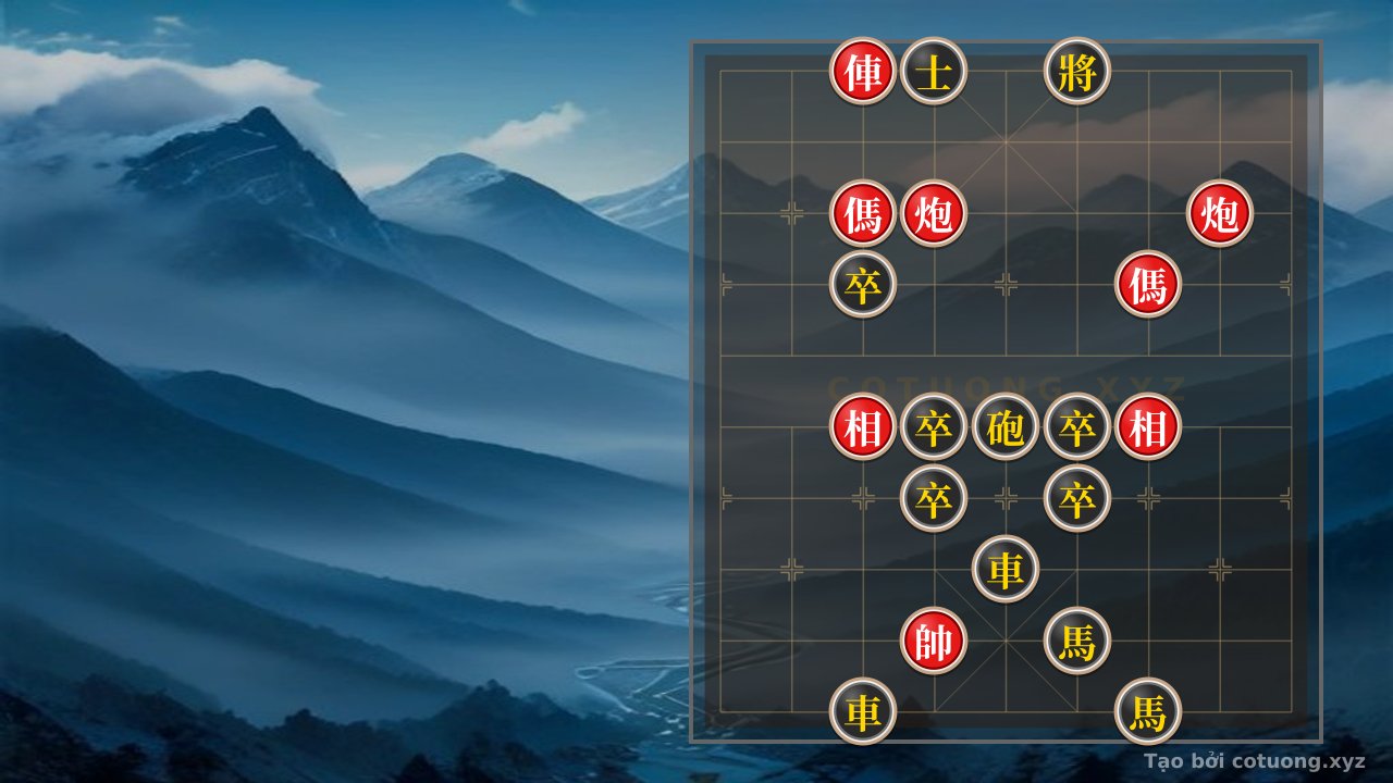 Thế cờ: Xiangqi Master's Secret: The Red Chariot and Horses Break Through the Black Five Chariots - A Deep Strategy Like the Ocean — Cờ Tướng Online