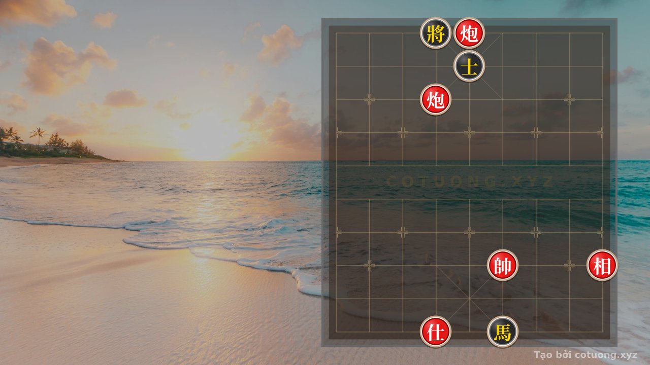 Thế cờ: Red Cannon Roars at the 5th File: A Blinding Checkmate of the Black General in 3 Moves! — Cờ Tướng Online