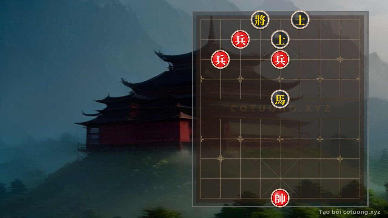 Thế cờ: Xiangqi Battlefield: Bloody Endgame Between the Lone General and the Surrounding Black Forces — Cờ Tướng Online
