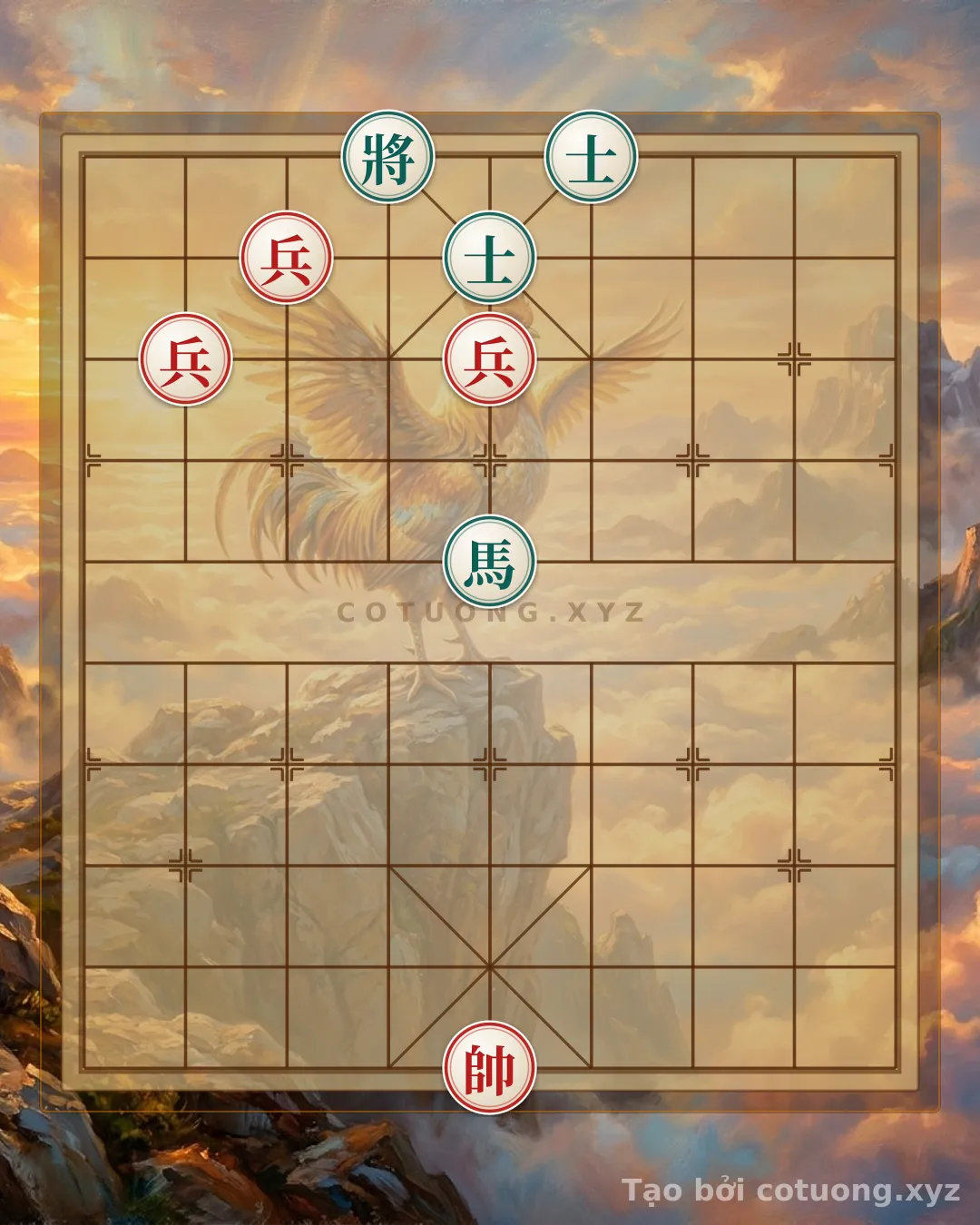 Challenge: Xiangqi Battlefield: Bloody Endgame Between the Lone General and the Surrounding Black Forces - Can you solve it?