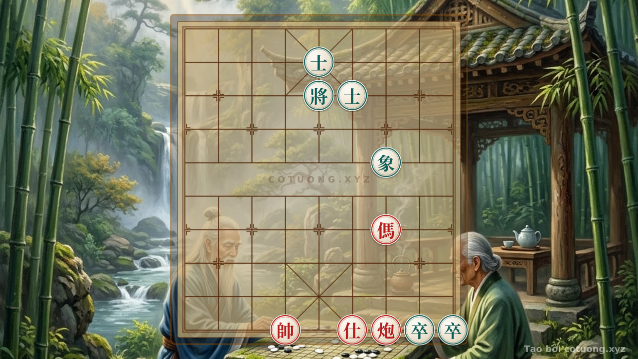 Thế cờ: Red Moves First: Cannon vs. Horse? A Level 5/10 Xiangqi Puzzle — Cờ Tướng Online
