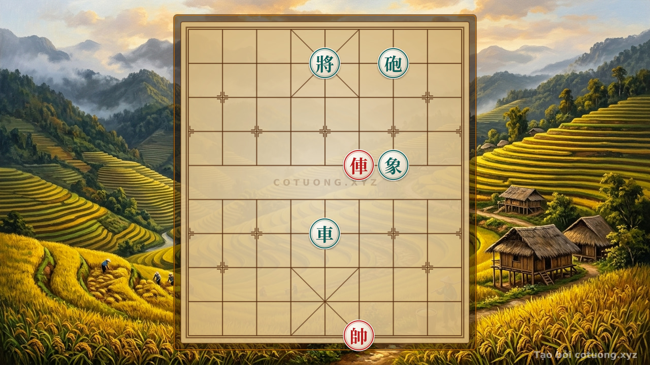 Thế cờ: Xiangqi AI: A Terrifying Checkmate with Just 1 Chariot and the General – Can Red Win in 3 Moves? — Cờ Tướng Online