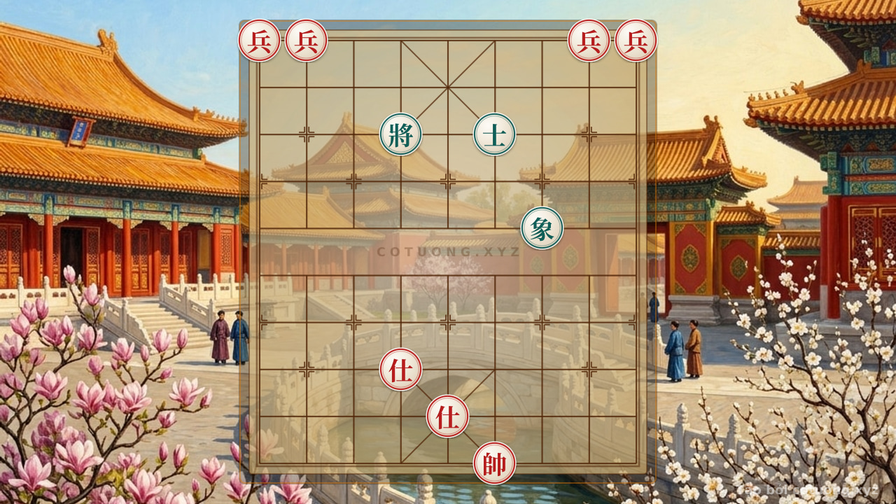 Thế cờ: Xiangqi: Red's Deadly Strategy with 4 Cannons and 2 Advisors — Cờ Tướng Online