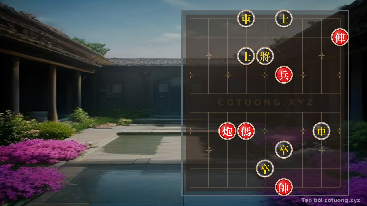 Thế cờ: Hidden Xiangqi Masterpiece: When the Chariot, Cannon, Horse, and Pawn Clash with the Black Double Chariots - The Ancient Detective's Thriller — Cờ Tướng Online