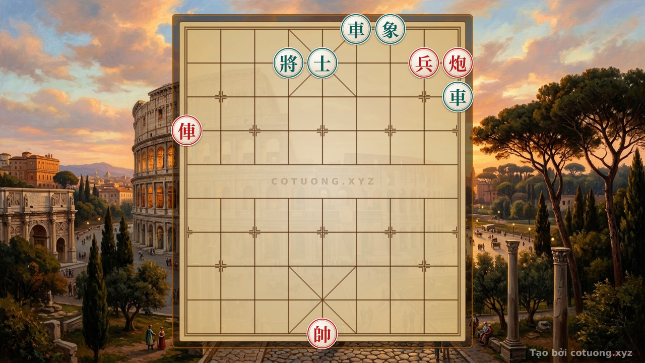 Thế cờ: Xiangqi: The Hidden Strategy in the Black Chariot and Red Cannon Battle — Cờ Tướng Online