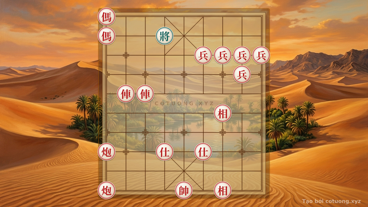 Thế cờ: A Simple Xiangqi Position with a Hidden Killer Move: When Defense Becomes Offense — Cờ Tướng Online
