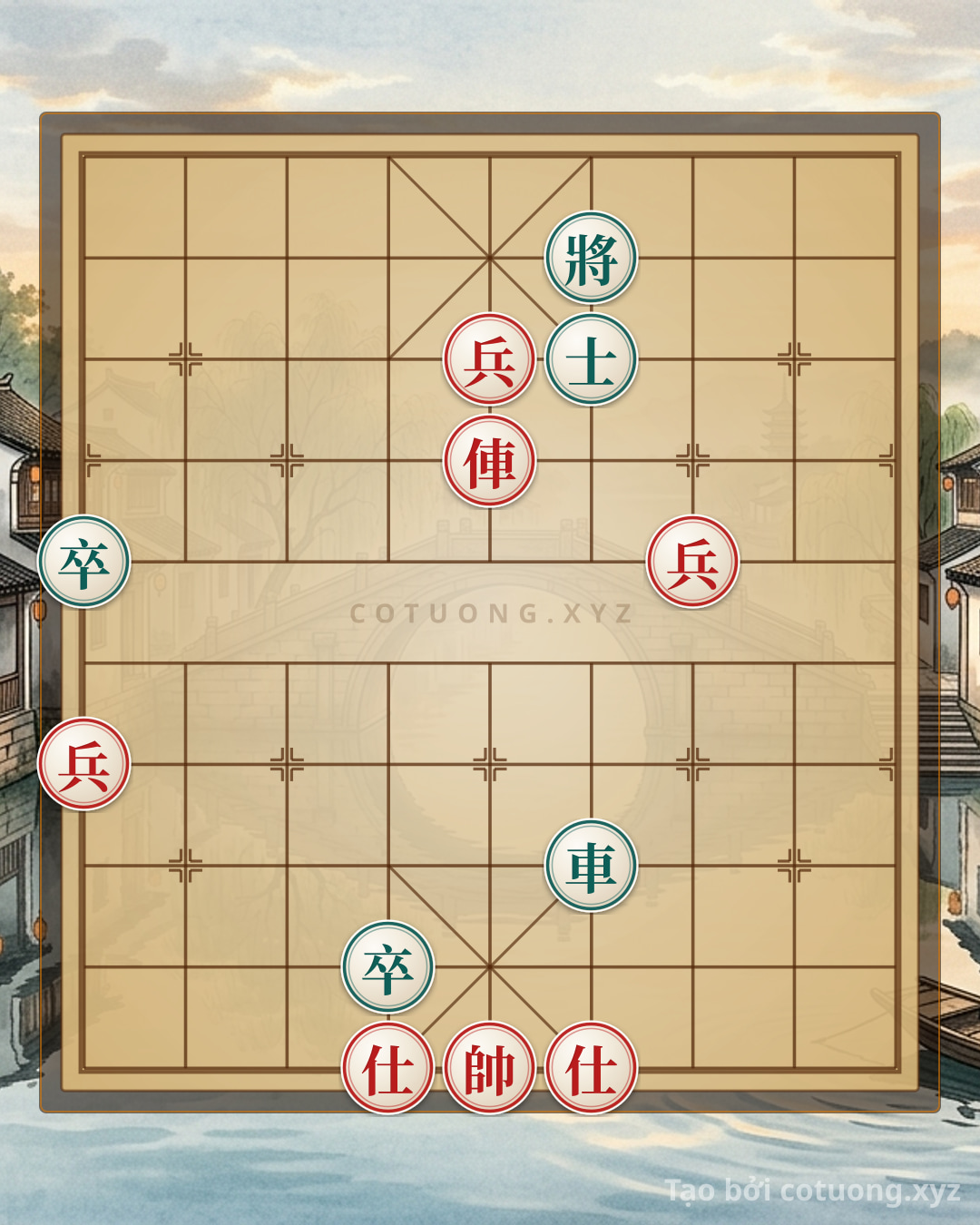 Challenge: Xiangqi Position 'Hidden Trap in the 5th File': Red Rook Surrounds, Black Cannon Hides - Unexpected Counterattack Tactics - Can you solve it?
