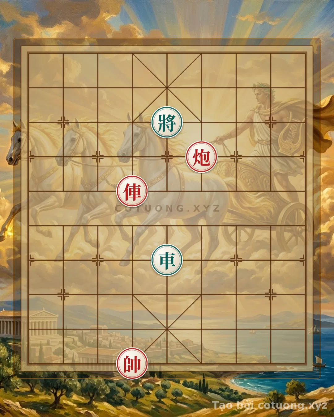 Thế cờ: Xiangqi Tactics: Red Chariot Spin with Black Cannon in the White Elephant Formation — Cờ Tướng Online