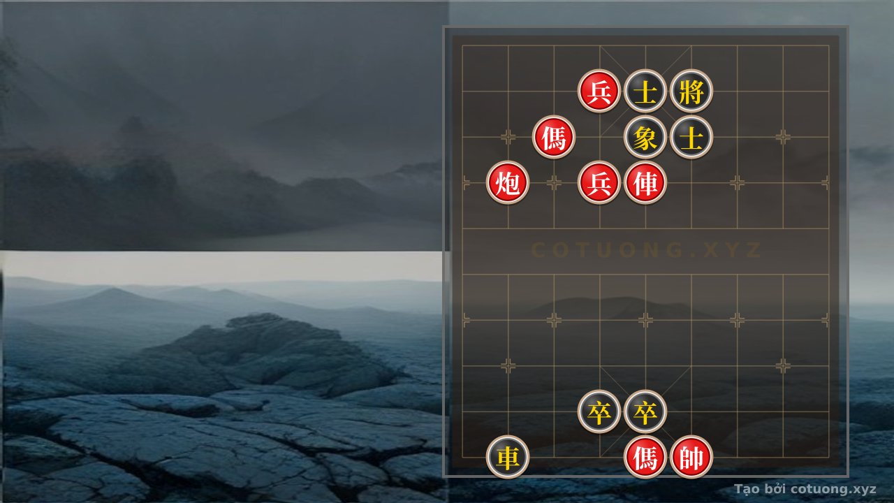 Thế cờ: Red General's Checkmate: Fastest Attacking Strategy from the Red Rook at 6th File, 9th Rank — Cờ Tướng Online