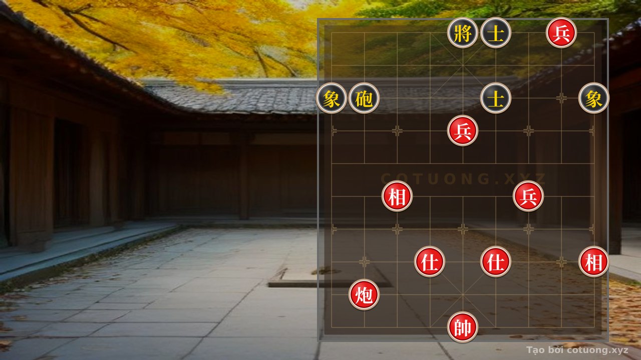 Thế cờ: Red General's Position: Red Cannon Blocked, Black Pawn Wins - Super Difficult Tactics — Cờ Tướng Online