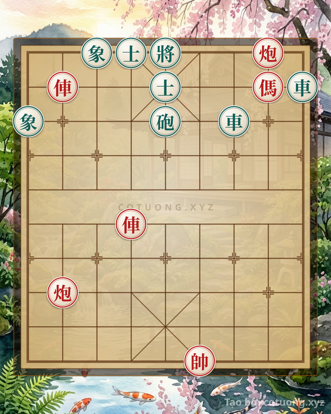 Challenge: Xiangqi: Red Chariot vs Black Chariot at L7C8 - Cannon Trap from L8C3 - Can you solve it?