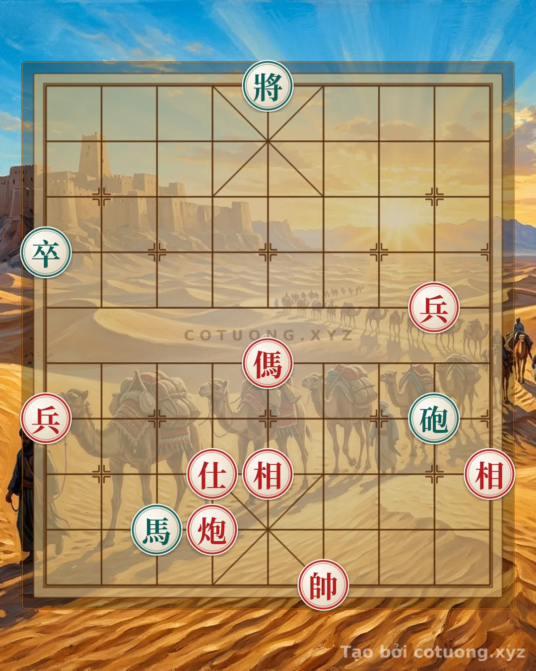 Thế cờ: Xiangqi Super Difficult: Checkmate Attempt, But How Does Black Defend? — Cờ Tướng Online
