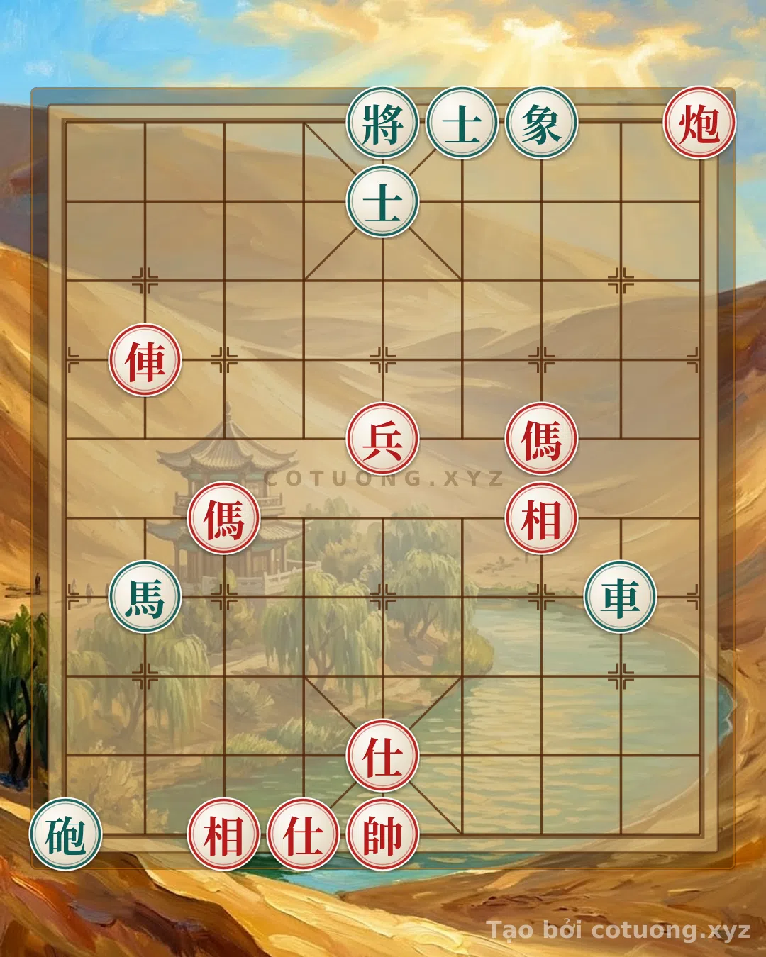 Thử Thách: Cờ Tướng: Thế Trận Song Mã Đánh Xe - Chiến Thuật Phòng Thủ Cho Người Mới - Bạn có thể giải được?