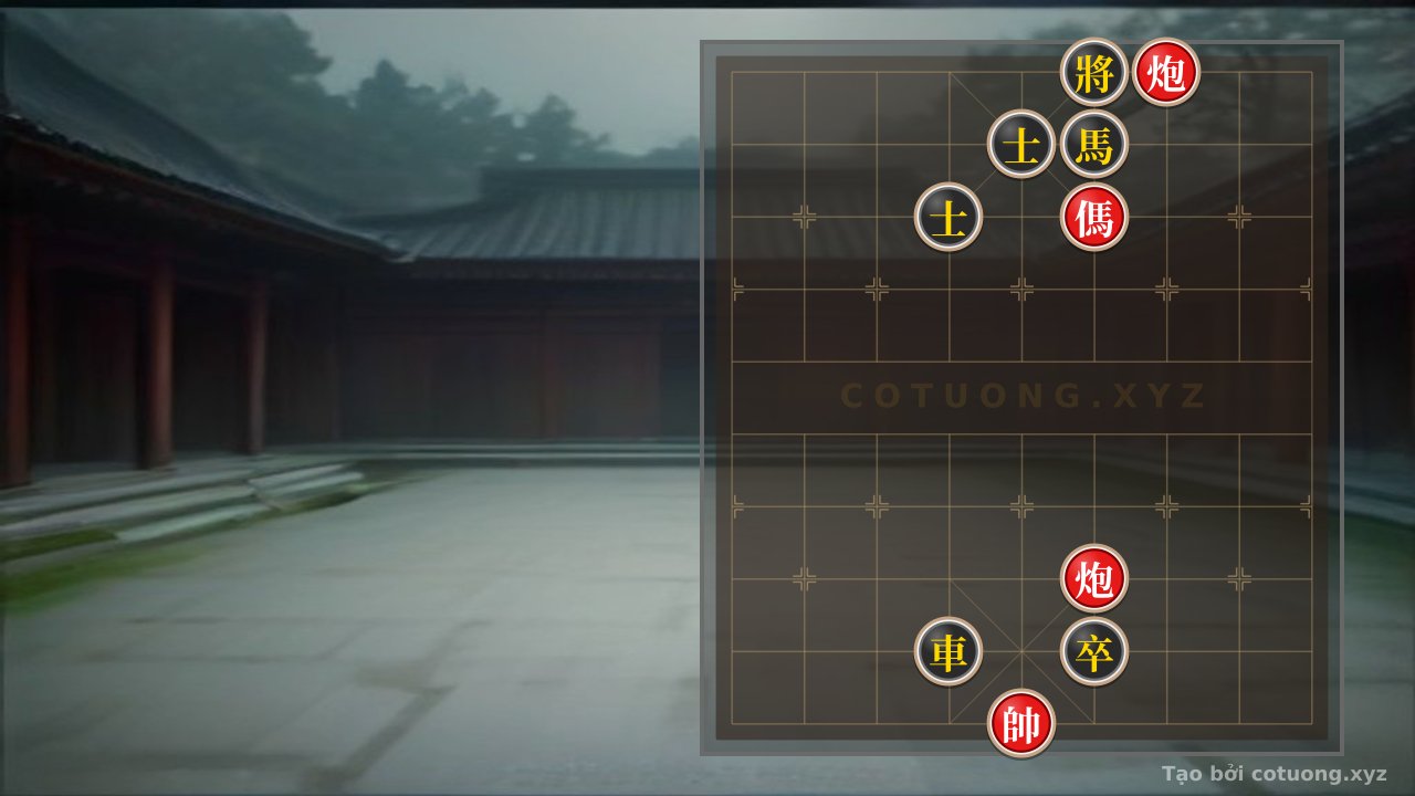Thế cờ: Xiangqi: Strategy for the Red Cannon Attack on Black's 4th File in the Double Horse Face-to-Face Formation — Cờ Tướng Online