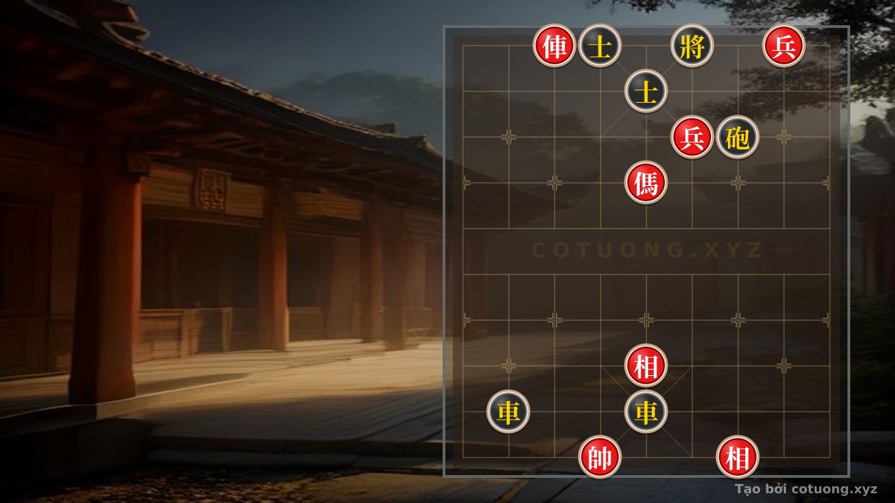 Thế cờ: Red Chariot on File 7, Rank 10: The Subtle Trap of the Black Cannon and Black Advisor — Cờ Tướng Online