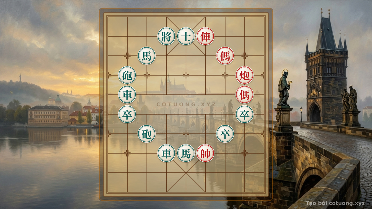 Thế cờ: Xiangqi: The Art of Defensive Counterattack - Black's Board is Under Pressure but Not Yet Defeated — Cờ Tướng Online