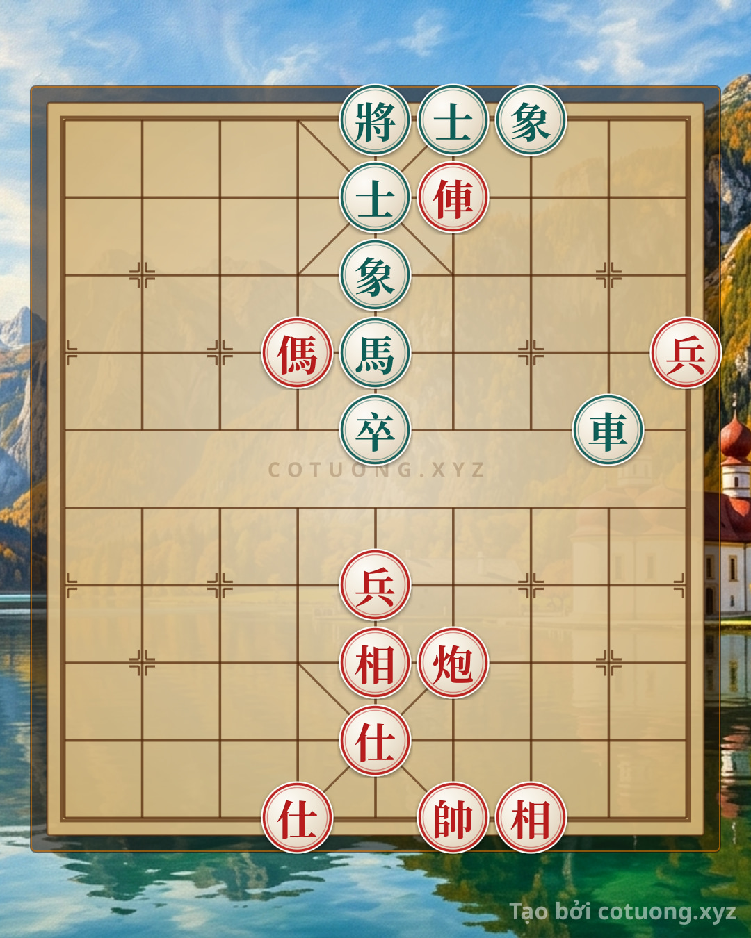 Challenge: Red General: Double Horse Encirclement, Empty Cannon Advantage - Can you solve it?