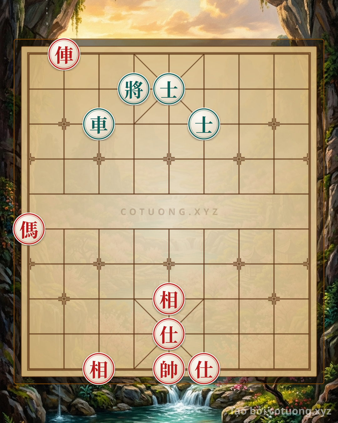 Thế cờ: Unique Xiangqi Formation: Red Chariot Rook 8th File Secret Attack - Super Skillful Counterattack with Horse & Elephant — Cờ Tướng Online