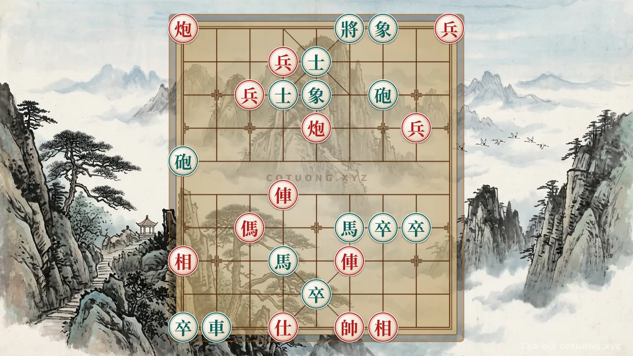 Thế cờ: Super Difficult Xiangqi Position: Red Wins in One Move - Xiangqi 360 — Cờ Tướng Online