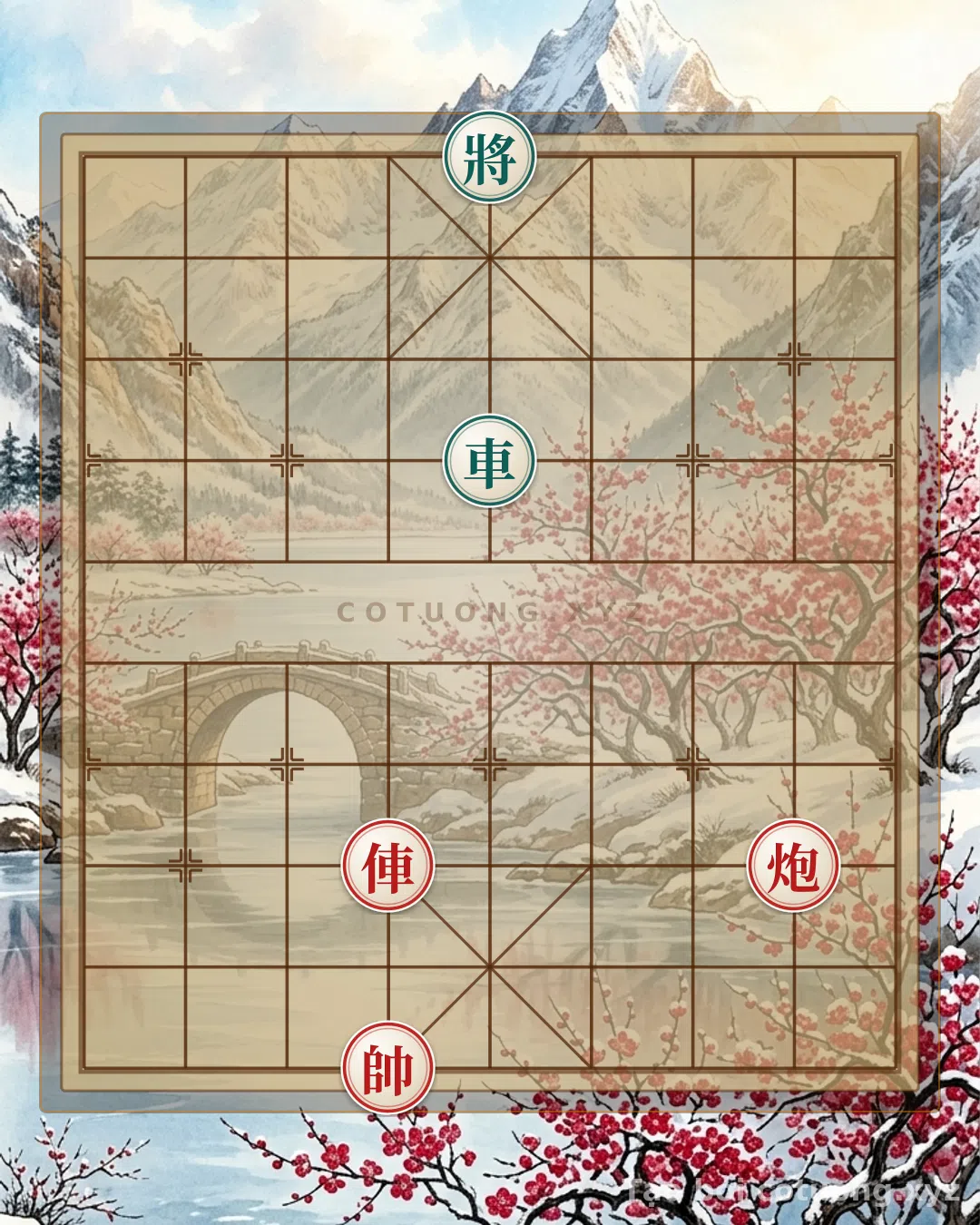 Thế cờ: The 'Red Chariot on File 6' Trap - A Deadly Checkmate in a Level 5 Xiangqi Position — Cờ Tướng Online