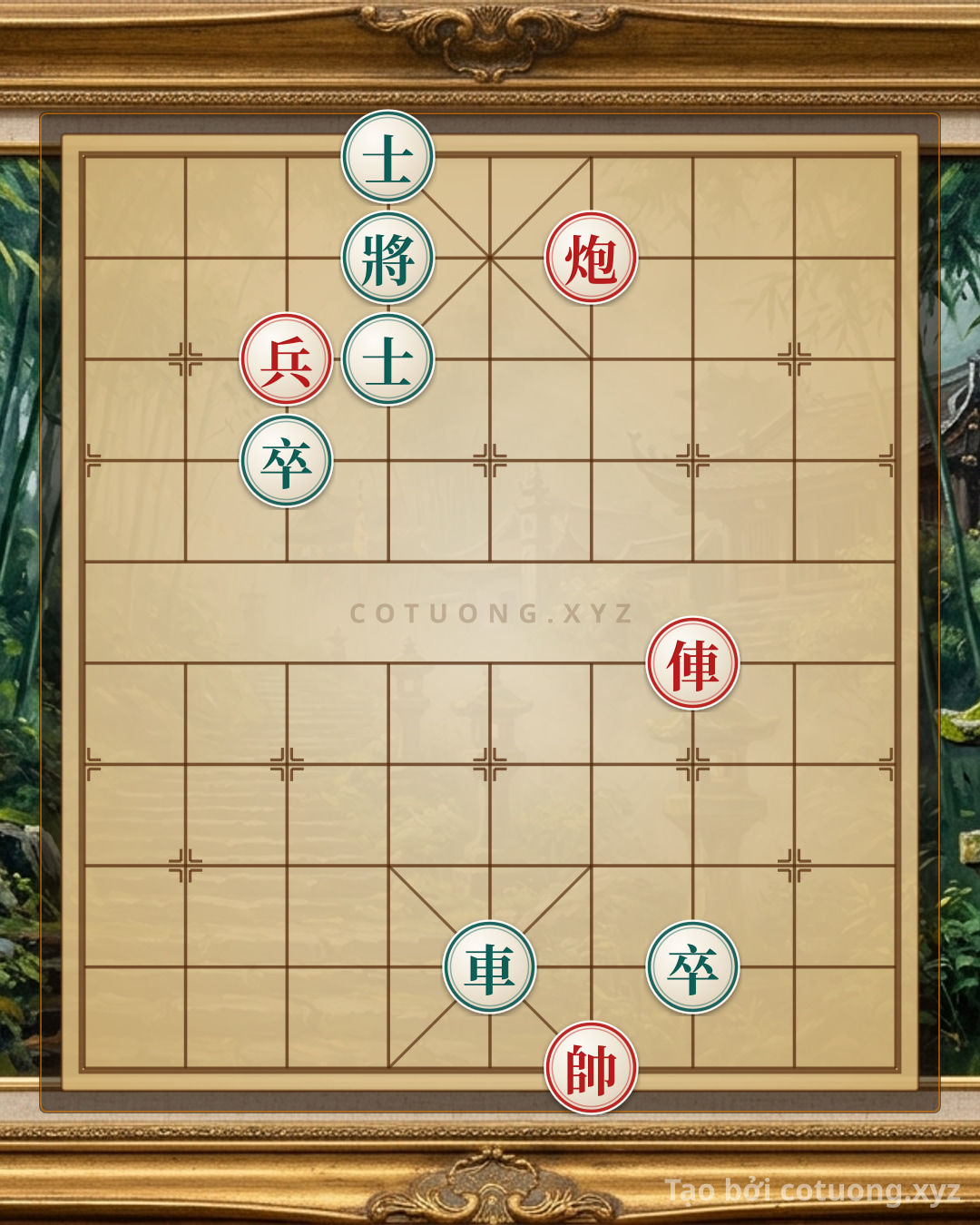Challenge: Xiangqi Position: Black Advisor Exposed on File 4, Red Rook Threat, Empty Cannon and King in the Same Rank - Can you solve it?
