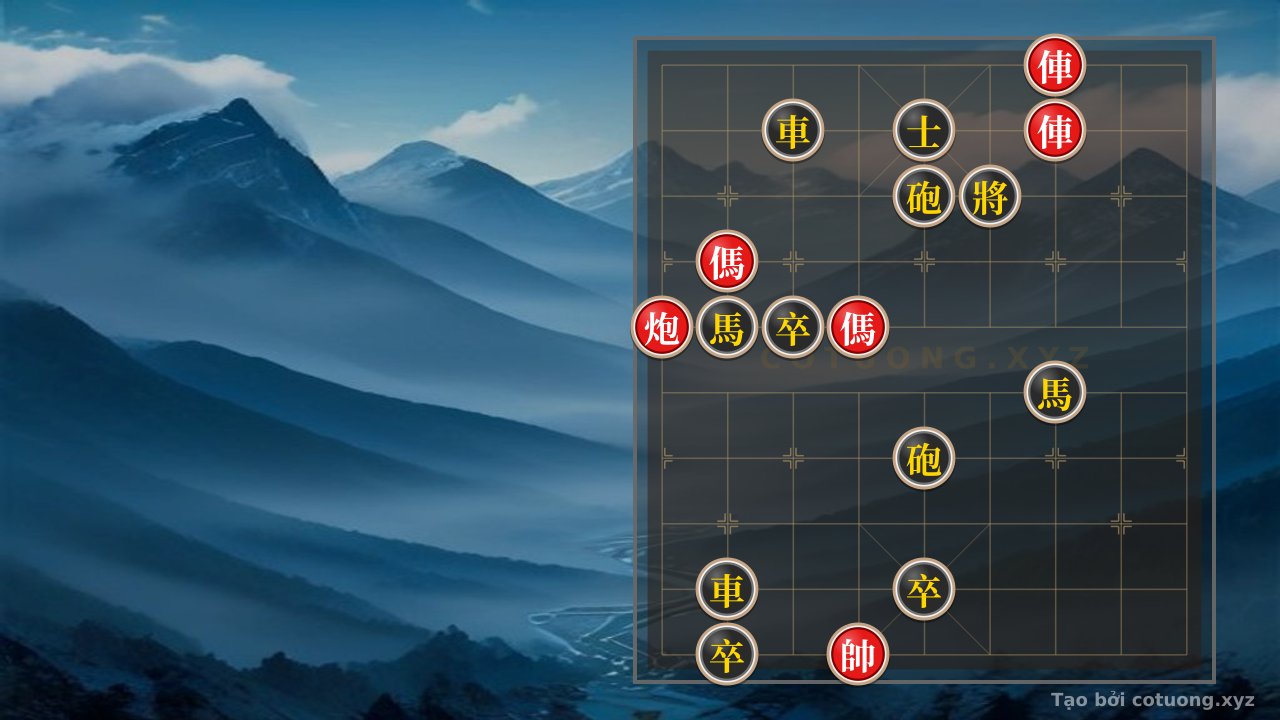 Thế cờ: The Secret to Defeating 2 Rooks, 2 Cannons, and 2 Horses: When Red Ascends to the Assassin King — Cờ Tướng Online