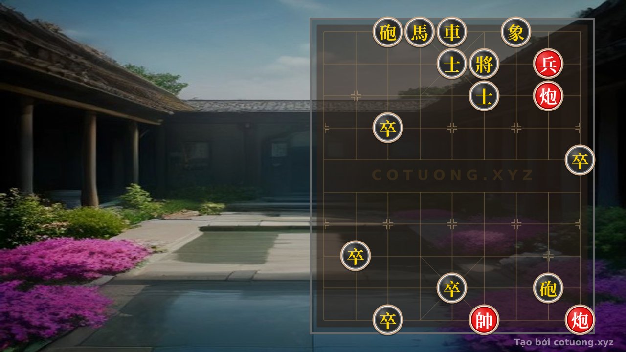 Thế cờ: Xiangqi Super Hard: Red Cannon on 3rd Rank 10 - Strategy to Defeat Black Chariot in 5 Moves — Cờ Tướng Online