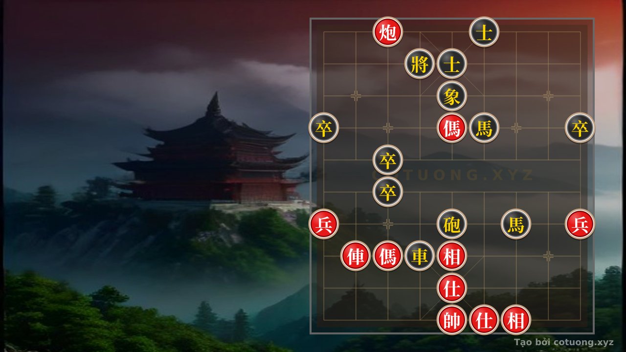 Thế cờ: Super Difficult Xiangqi: Red's Strategic Breakthrough in the Black Network — Cờ Tướng Online