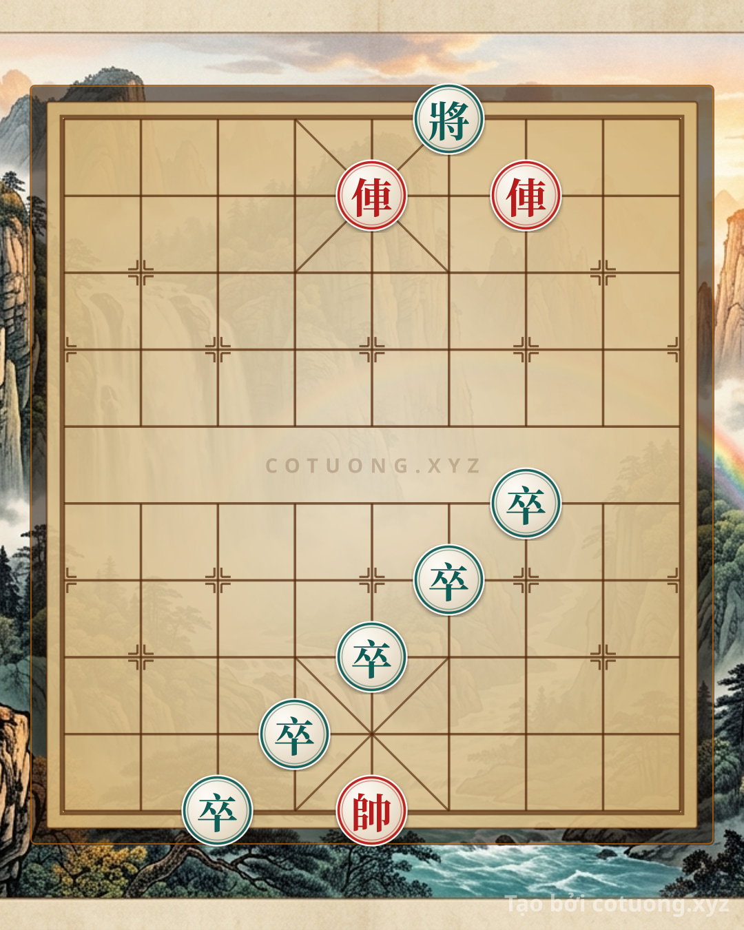 Challenge: Xiangqi: The Secret Defense to Defeat 2 Red Chariots Surrounding All Black Pieces - Can you solve it?