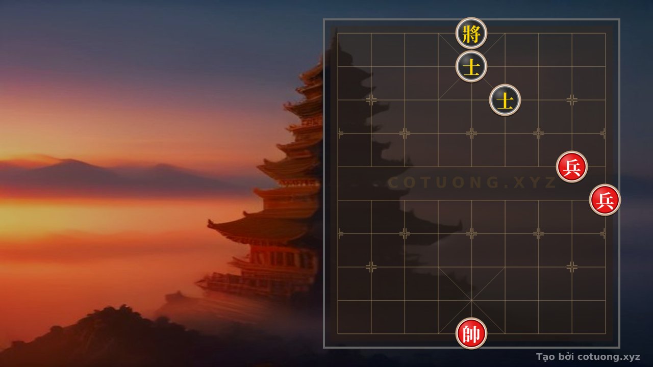 Thế cờ: Mastering the Classic Endgame: When Two Red Pawns Clash with a Pair of Black Bishops in a Mythical Checkmate Scenario #4934 — Cờ Tướng Online